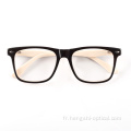 Gentleman français Acetate Spectacle Optical Eyeglass Cadre de lunettes